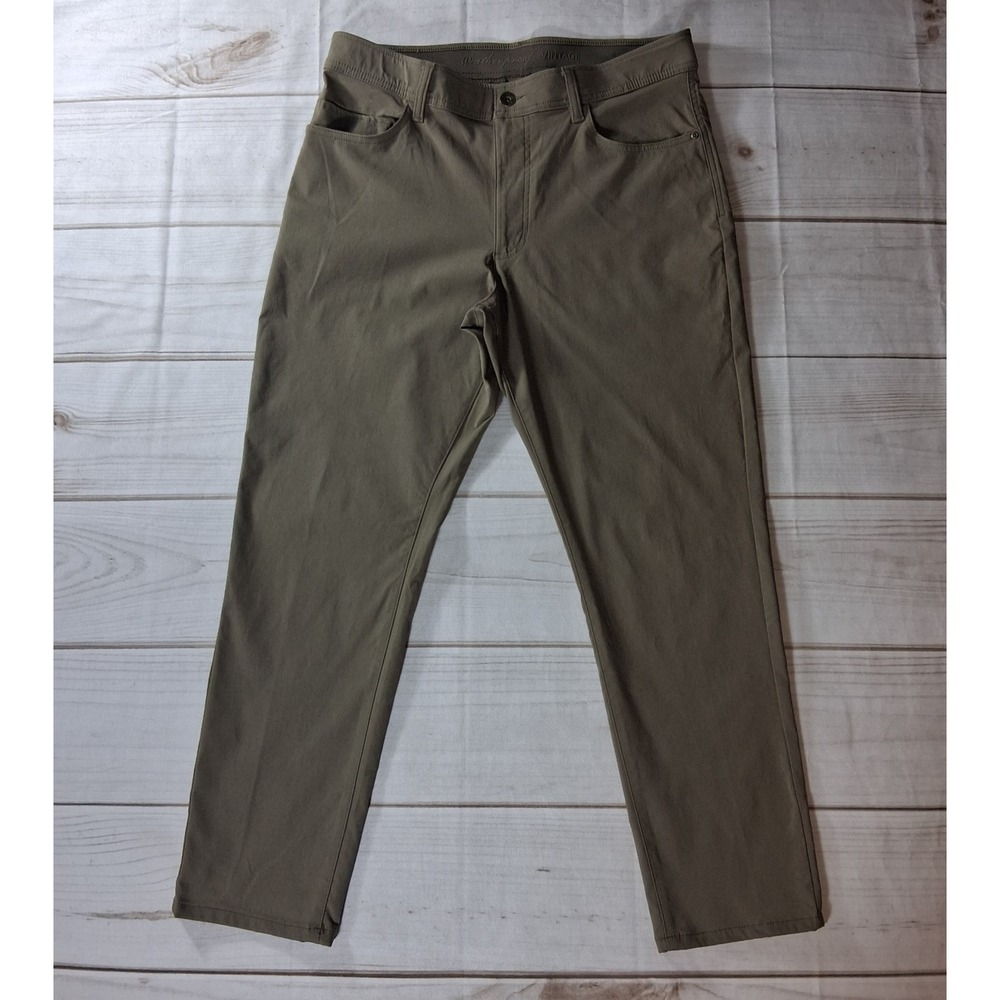 Weatherproof Vintage Mens Sz 36x30 Olive Green Stretch Pants Casual Hiking